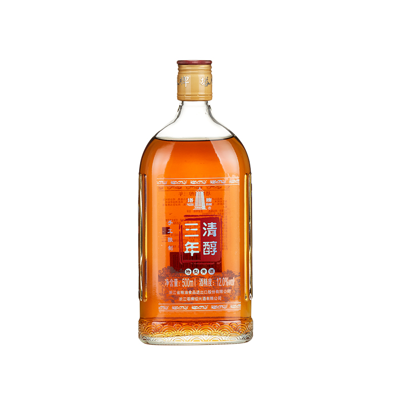 塔牌黄酒三年清醇500ml*6瓶整箱加饭花雕糯米酒正宗绍兴特产老酒-图1