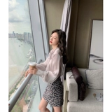 Осенняя юбка, мини-юбка, высокая талия, А-силуэт, по фигуре