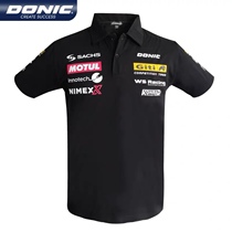 DONIC Donick table tennis suit short sleeve trademark dress 83224 turned collar T-shirt elastic cotton male and female breathable jersey