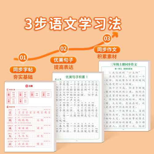 3-6年级满分作文练字帖小学生专用字帖三年级四五六年级语文同步上册下好词好句优美句子素材积累每日一练儿童钢笔硬笔楷书练字本 - 图2