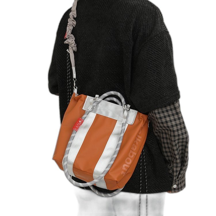 女士包包红色尼龙托特包山系攀岩绳手提单肩包防泼水大容量通勤包,淘宝优惠券,粉丝福利购,淘宝优惠卷