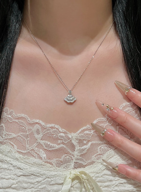 新款公主的裙摆项链女千金贵气高级百搭锁骨链送女友闺蜜生日礼物