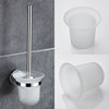 Toilet brush replacement brush head cup wall universal long handle squat pit scrub toilet no dead corner toilet cleaning brush