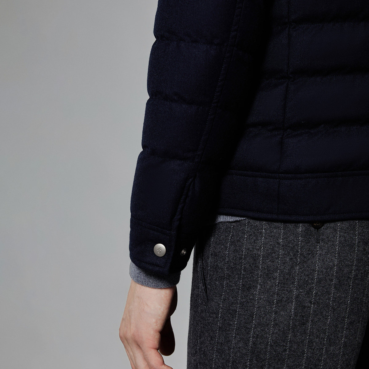 【羊毛羊绒】LAMPO/蓝豹男士羽绒服鹅绒衬衫羽绒服