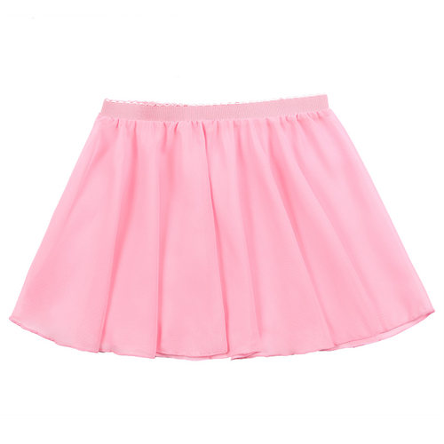 儿童舞蹈服装女童练功服夏季芭蕾舞雪纺纱裙女孩表演围裙半身裙子 - 图3