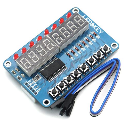 TM1638 按键数码管LED显示模块（8位数码管\LED\按键) - 图3