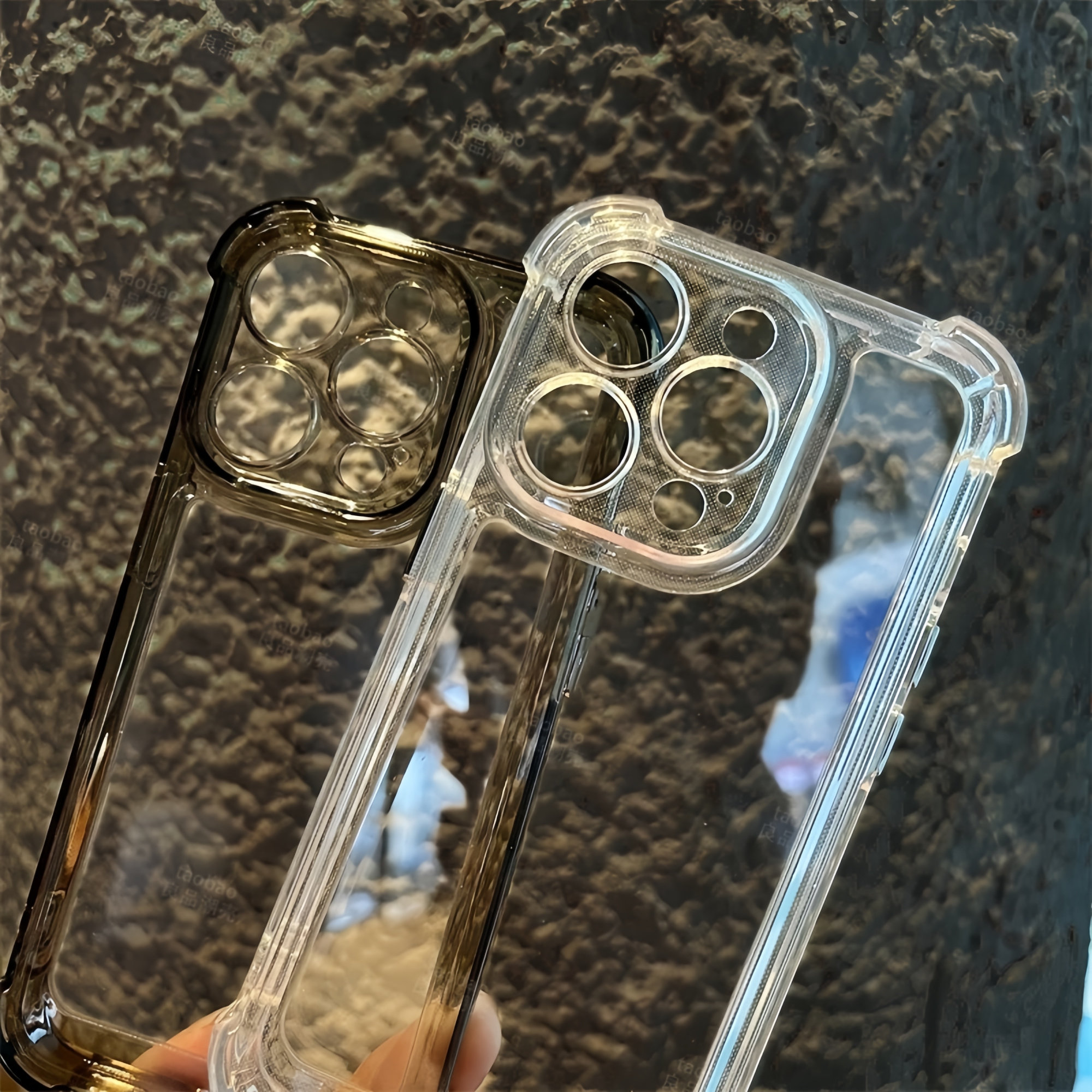 超强防摔适用realme真我GT7/8PRO手机壳13PRO+全包GTNEO7防摔V60S简约Q2气囊Q3S硅胶V5透明水墨黑色Q3PRO硅胶 - 图2