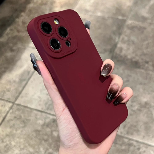直边梅子色S60/S50适用VIVO X300S/X200手机壳S30 PRO MINI/X90PRO+/S18/X100酒红色S20全包防摔S19硅胶Ultra - 图0