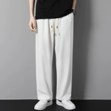 Мужские демисезонные штаны, тонкие спортивные повседневные брюки для отдыха, свободный прямой крой