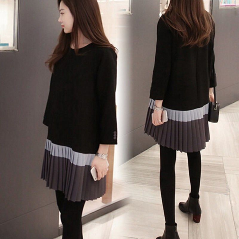 孕妇秋装连衣裙2021宽松孕妇裙子 艾儿妈妈连衣裙