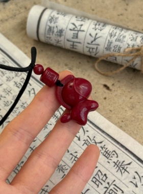 有含量朱砂马年项链毛衣链礼物