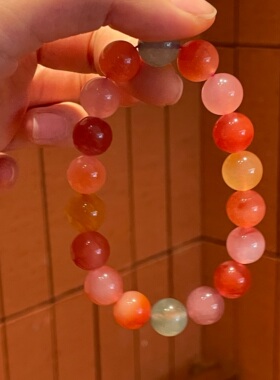 天然盐源玛瑙11mm手串素串手链