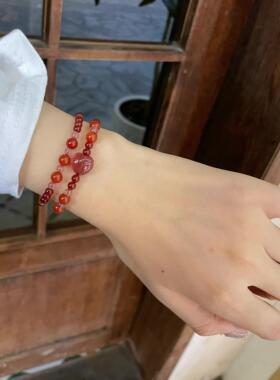 天然水晶双层手链生日纪念礼物