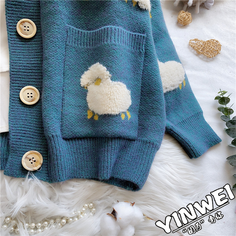 外套秋冬外穿日系2020年新款风毛衣 茵蔚毛衣