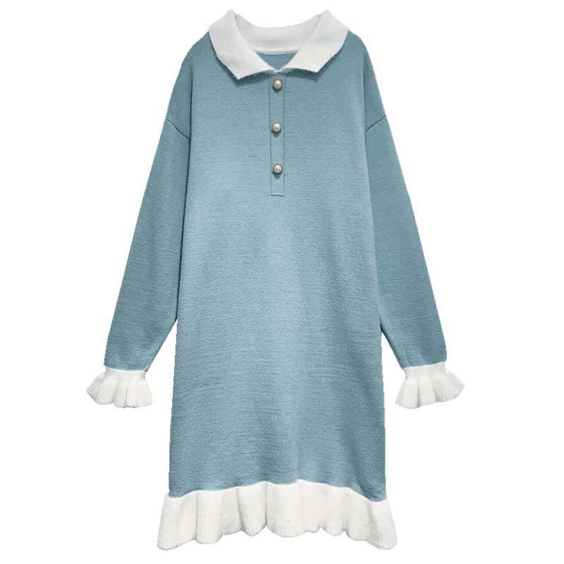 中长款很仙的毛衣裙针织2020连衣裙 茵蔚毛衣