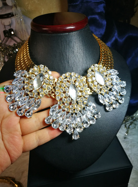 人工宝石水钻闪亮镀金直播放漏仙