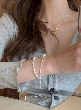 男女s925银日韩风珍珠手链银手链