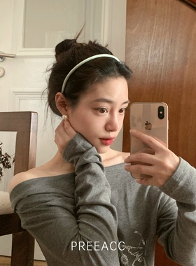 Pree·“清透感”缎面细款发箍女复古法式仙气简约多色头饰ins风