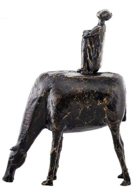 铁马杂技人摆件中式家居客厅创意玄关饰品样板房售楼处办公室装饰