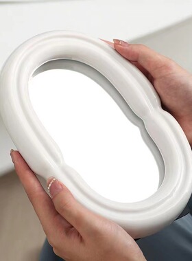 轻奢风格网红陶瓷化妆镜家用卧室梳妆台摆设桌面装饰镜子