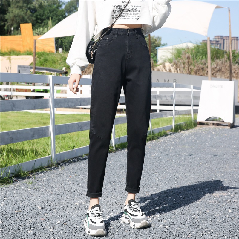 高腰哈伦宽松2020新款秋季牛仔裤 执念牛仔裤