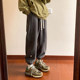Fleece Hosen Herren Winter verdickte warme Sporthosen Fleece Joggpants Teenager Trendy Fußbindungen Freizeithosen