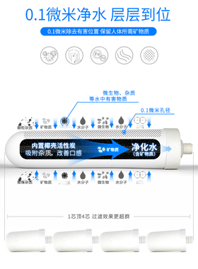 高品质净水器滤芯内置炭棒