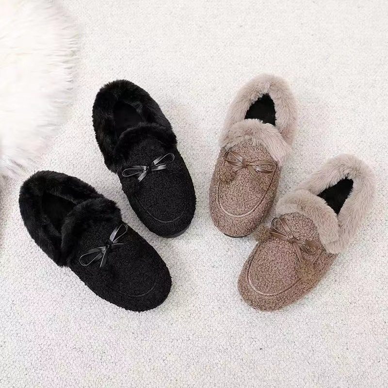 毛毛鞋女冬外穿舒适软底妈妈鞋居家拖鞋女休闲百搭一脚蹬豆豆鞋女,淘宝优惠券,粉丝福利购,淘宝优惠卷