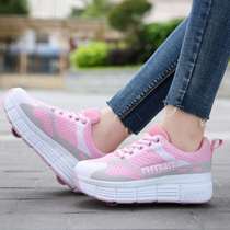 2022 new shoes with wheels Shoe shoes Children Pulley Shoes Slip Walkable Wheels Slip Shoes Walkable Walking Shoes