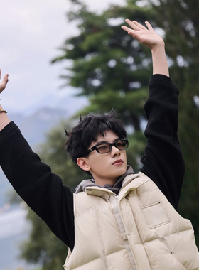 现在就出发胡先煦同款墨镜男茶色2026新款长方形辣妹时髦太阳镜女