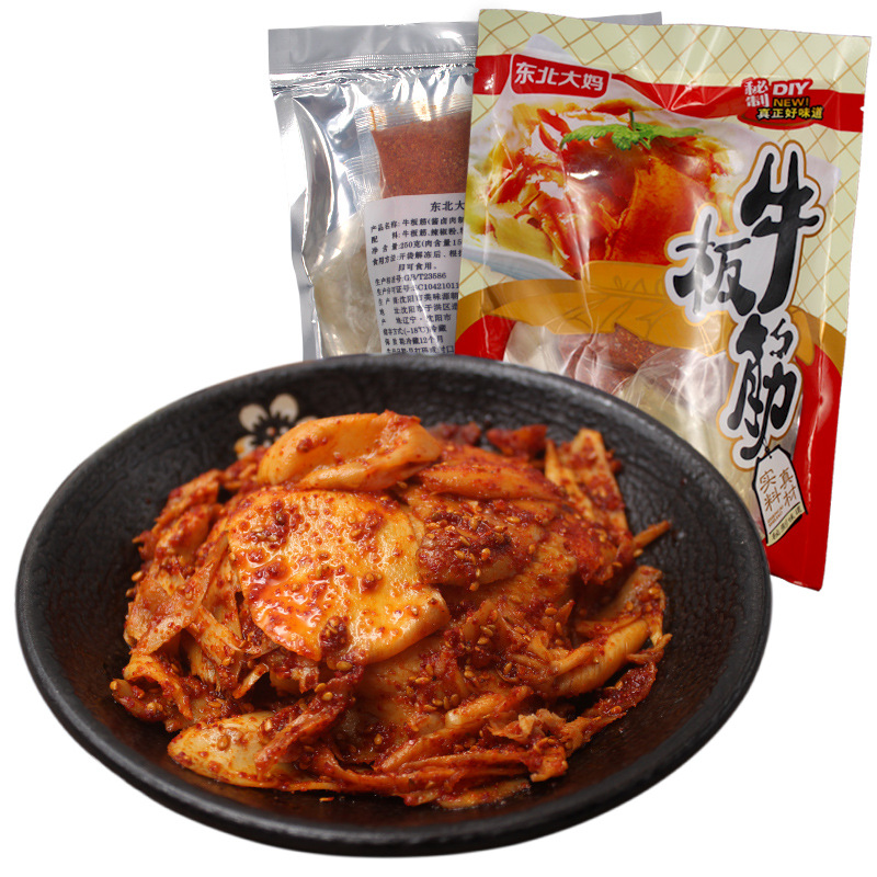 东北大妈正宗香辣牛板筋自拌老式延边风味凉拌零食品甜辣大袋辣条