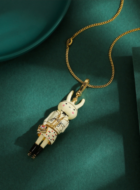 波点裙手拿包兔子小姐吊坠项链潮