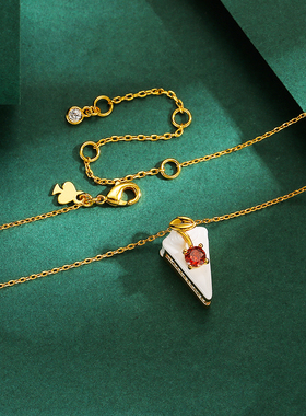 女红宝石樱桃奶油蛋糕项链锁骨链