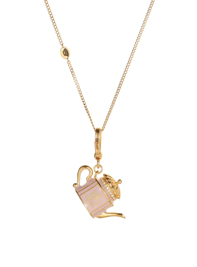 可打开立体镶钻珐琅彩釉粉色茶壶