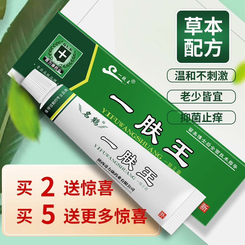 爱丽美居家日用专营店陕西奇力康名鹤一肤王霜一夫王皮肤杀菌抑菌止痒外用软膏乳膏正品1