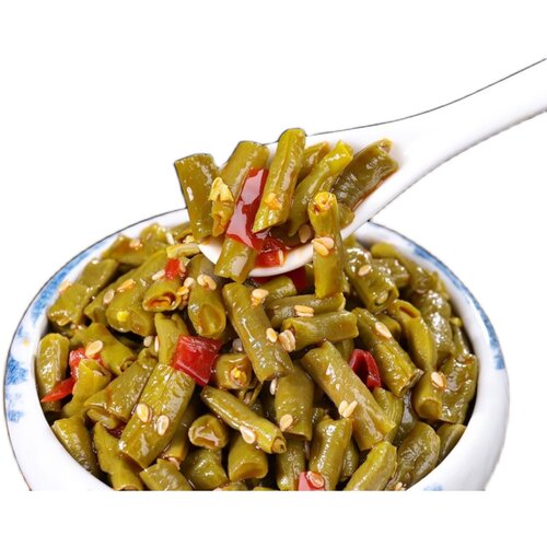 酸豆角湖南特产下饭菜开胃菜农家自制老坛腌制酸辣豇豆角酱菜瓶装 - 图3
