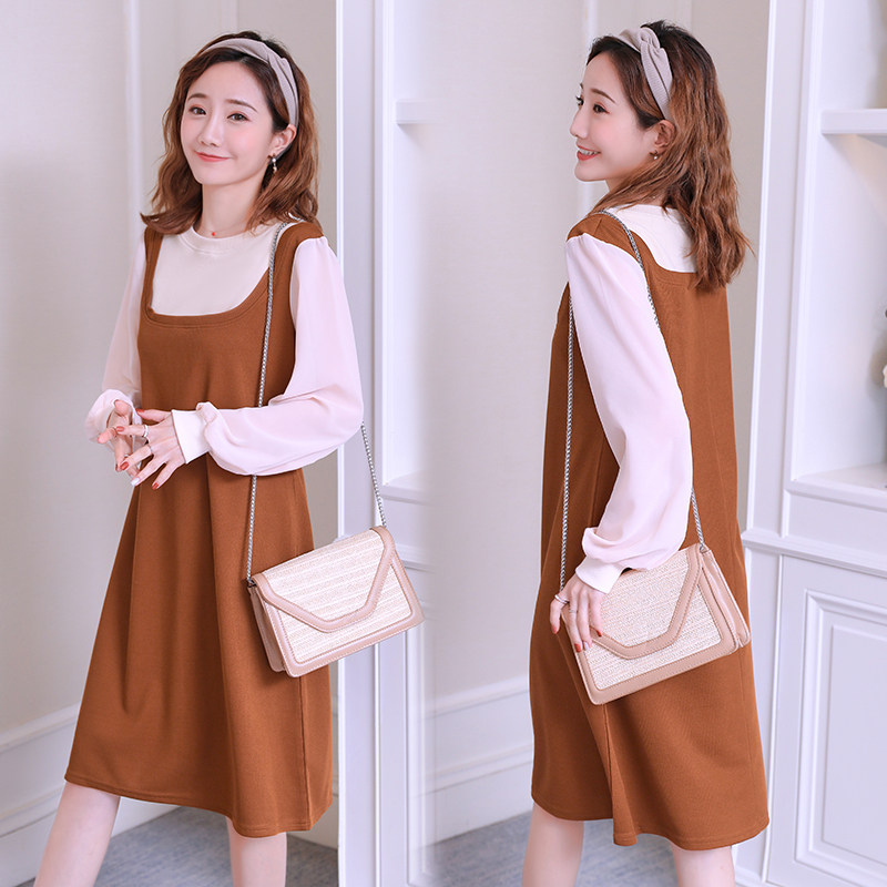 孕妇套装时尚款2021秋冬韩版裙子 himibaby连衣裙