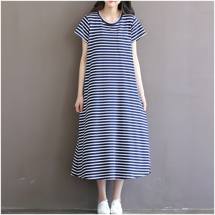 孕妇夏装连衣裙长款过膝韩版可t恤 himibaby连衣裙