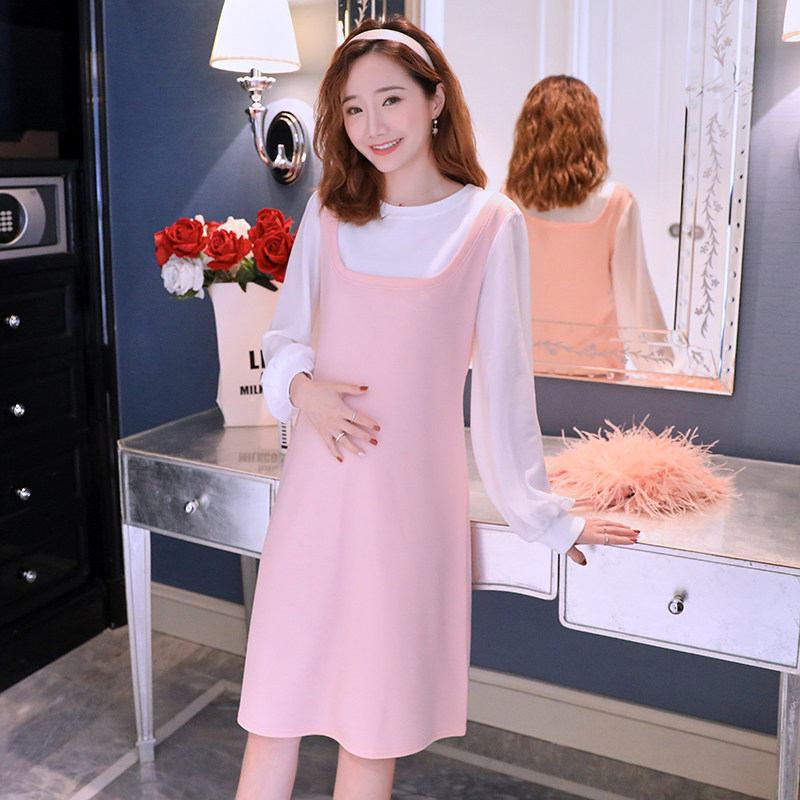 孕妇套装时尚款2021秋冬韩版裙子 himibaby连衣裙