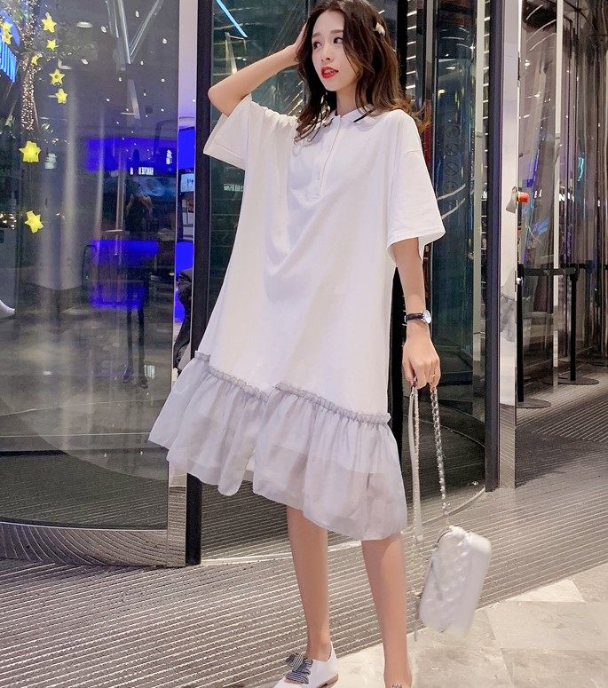 孕妇装夏装2021新款夏季短袖连衣裙 himibaby连衣裙