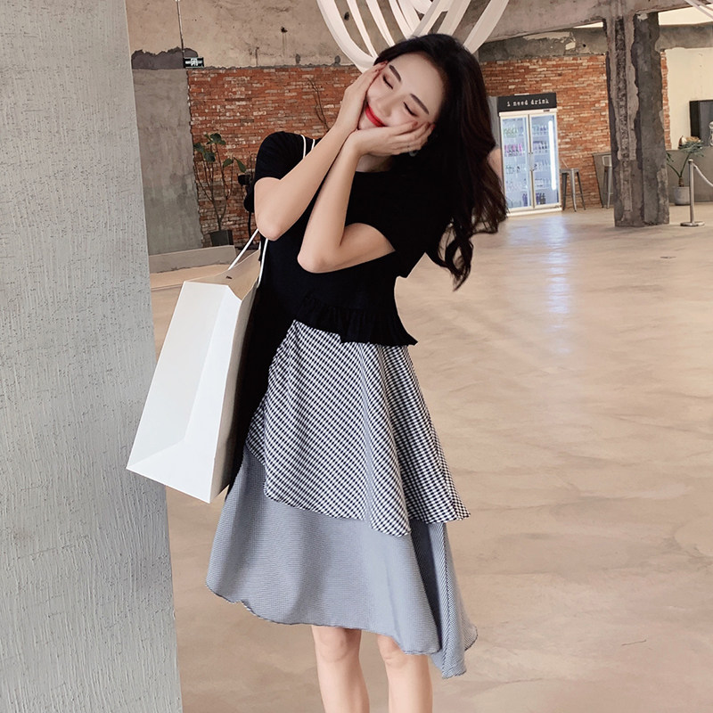 夏潮妈宽松韩版孕妈妈夏季孕妇裙子 himibaby连衣裙