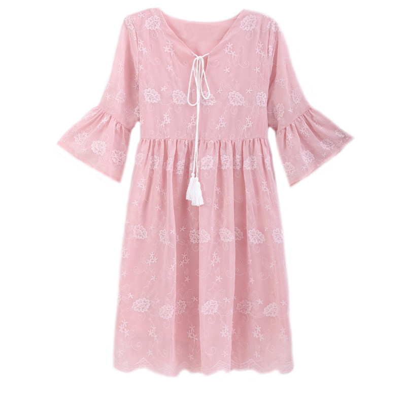 孕妇装夏天2022新款宽松夏装中长款 himibaby连衣裙