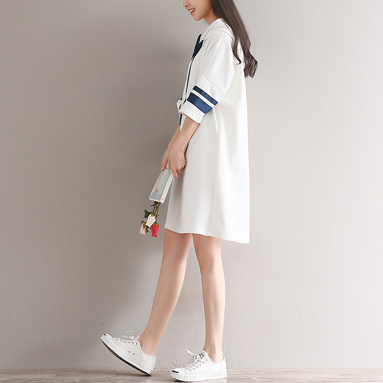 孕妇装夏天时尚款2021新款辣妈卫衣 himibaby连衣裙