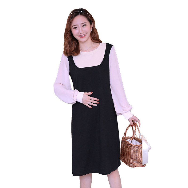 孕妇套装时尚款2021秋冬韩版裙子 himibaby连衣裙