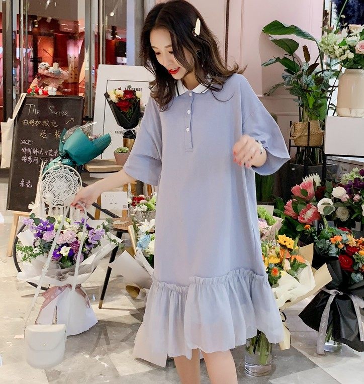 孕妇装夏装2021新款夏季短袖连衣裙 himibaby连衣裙