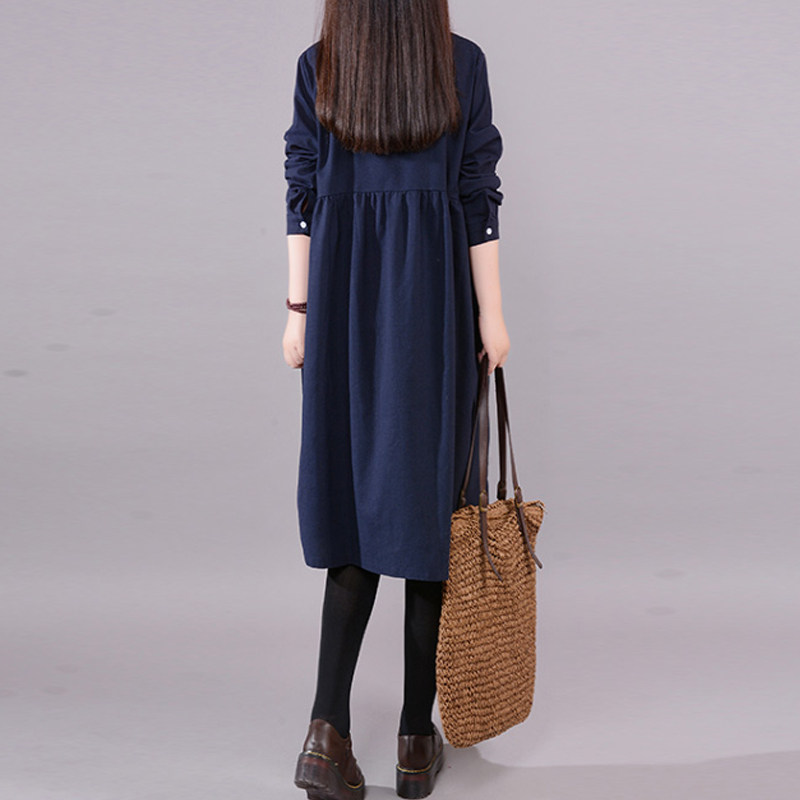 孕妇秋装长款过膝2021新款连衣裙 himibaby连衣裙