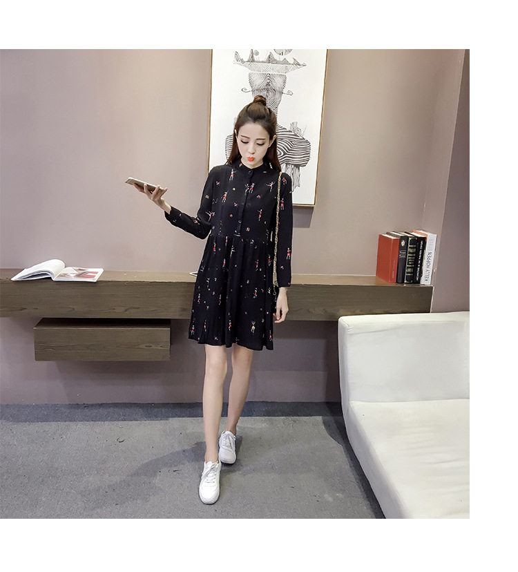 孕妇2-3-5-9个月春秋潮妈潮连衣裙 himibaby连衣裙