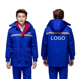 Антистатический пуховик для работы, зимний длинный комплект, увеличенная толщина, средней длины