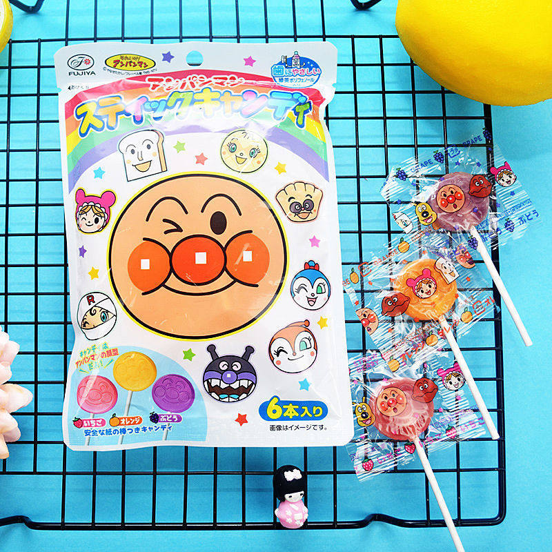 日本进口不二家面包超人护齿棒棒糖宝宝仿蛀牙糖果儿童节礼物零食,淘宝优惠券,粉丝福利购,淘宝优惠卷