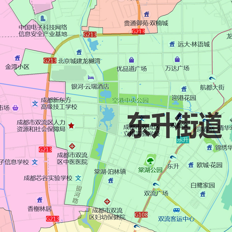 双流区地图批零90cm贴图交通行政划分四川省成都市现货包邮新款_虎窝淘